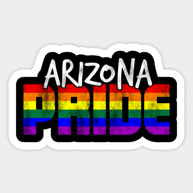Arizona Pride LGBT Flag Arizona Sticker TeePublic